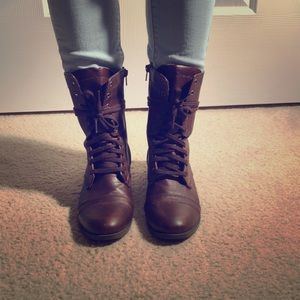 Brown Combat Boots